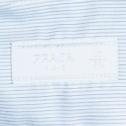Pre Owned Prada Men's Pale Blue Striped Cotton Shirt M