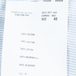 Pre Owned Prada Men's Pale Blue Striped Cotton Shirt M