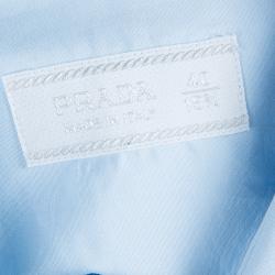مملوكة مسبقًا Prada Men's Blue Cotton Shirt M