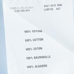 مملوكة مسبقًا Prada Men's Blue Cotton Shirt M