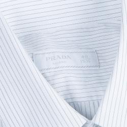Pre Owned Prada Men's Monochrome Striped Shirt M