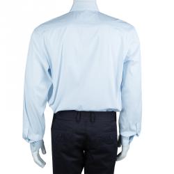 Pre Owned Prada Light Blue Long Sleeve Buttondown Shirt L