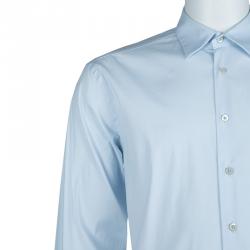 Pre Owned Prada Light Blue Long Sleeve Buttondown Shirt L