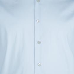 Pre Owned Prada Light Blue Long Sleeve Buttondown Shirt L