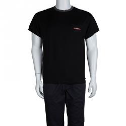 Pre Owned Prada Black Crewneck Short Sleeve T-Shirt L