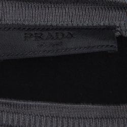 Pre Owned Prada Black Crewneck Short Sleeve T-Shirt L