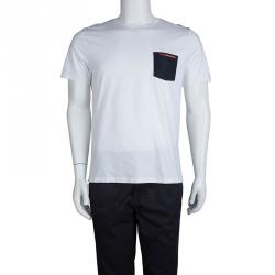 Prada White Crewneck Short Sleeve T-Shirt XL
