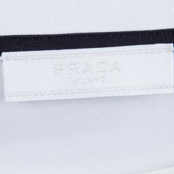 Prada White Crewneck Short Sleeve T-Shirt XL