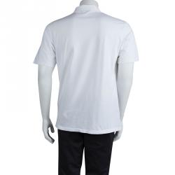 Prada White Cotton Jersey Polo T-Shirt XXXL