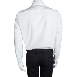 Pre Owned Prada White Cotton Long Sleeve Button Front Shirt XL