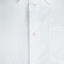 Pre Owned Prada White Cotton Long Sleeve Button Front Shirt XL