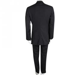 Prada Grey Wool Striped Regular Fit Suit XXL