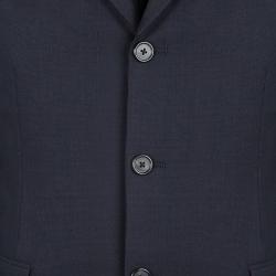 Prada Navy Blue Wool Regular Fit Suit M