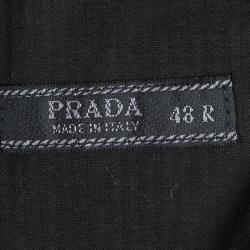 Prada Navy Blue Wool Regular Fit Suit M