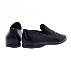 Prada Black Leather Loafers Size 43.5