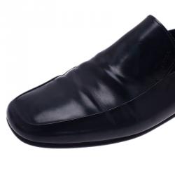 Prada Black Leather Loafers Size 43.5