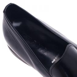 Prada Black Leather Loafers Size 43.5