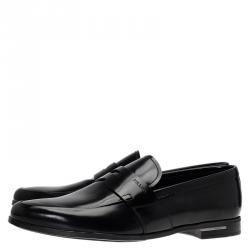 Prada Black Patent Penny Loafers Size 41