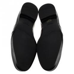 Prada Black Patent Penny Loafers Size 41