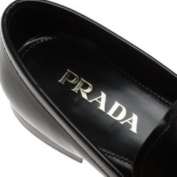 Prada Black Patent Penny Loafers Size 41
