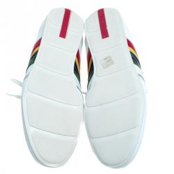 Prada White Multicolor Leather Sneakers Size 43.5