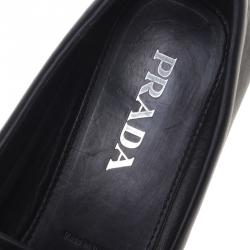 Pre Owned Prada Black Leather Penny Loafers Size 43