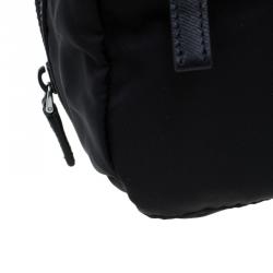 Pre Owned Prada Black Nylon Toiletery Case Pouch