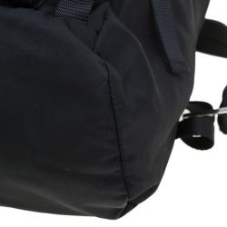 Prada Black Nylon Double Buckle Backpack