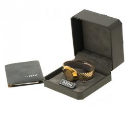 Pre Owned Rado Yellow Ochre Stainless Steel DiaStar Gold Plated Men's Wristwatch 35 mm