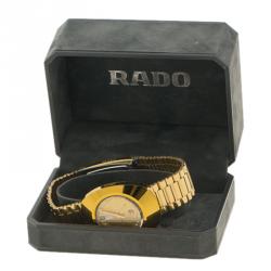 Rado Gold Stainless Steel DiaStar Men's Wristwatch 35MM