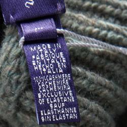 Pre Owned Ralph Lauren Sage Green Melange Cashmere Turtle Neck Sweater L