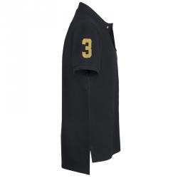 مملوكة مسبقًا تي شيرت بولو رالف لورين شعار أسود/ أصفر L