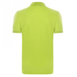 Pre Owned Polo Ralph Lauren Lime Green/Black Logo Polo Shirt M