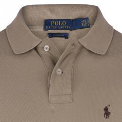 Pre Owned Polo Ralph Lauren Beige/Brown Logo Polo Shirt XL