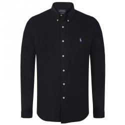 Pre Owned Polo Ralph Lauren Black/Lilac Logo Long Sleeve Shirt XL