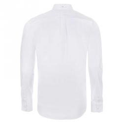 Pre Owned Polo Ralph Lauren White/Black Logo Long Sleeve Shirt XL