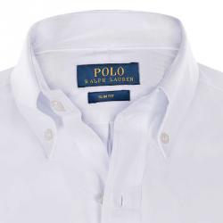 Pre Owned Polo Ralph Lauren White/Black Logo Long Sleeve Shirt XL