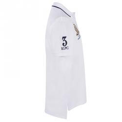 Pre Owned تيشيرت بولو رالف لورين مزين بشعار أبيض/ أزرق كحلي XXL