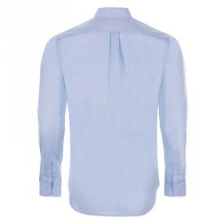 Pre Owned Polo Ralph Lauren Light Blue/Black Logo Long Sleeve Shirt XL