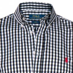 Pre Owned Polo Ralph Lauren Monochrome Checked Long Sleeve Shirt XL