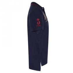 Pre Owned Polo Ralph Lauren Navy Blue/Red Logo Polo Shirt M