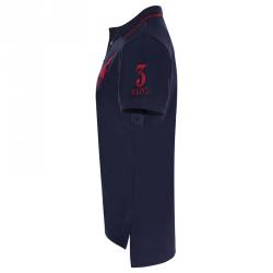 Pre Owned Polo Ralph Lauren Navy Blue/Red Logo Polo Shirt M