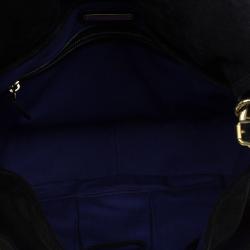 Pre Owned Ralph Lauren Black Suede Messenger Bag