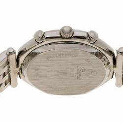 Pre Owned Rama Swiss Silver Stainless Steel Moonphase Men's Wristwatch 34MM