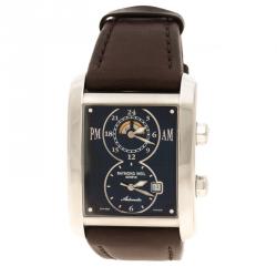 Raymond Weil Black Don Giovanni Leather Men's Wristwatch 35MM