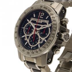 Raymond Weil Black Stainless Steel Titanium Nabucco Automatic Chronograph Men's Wristwatch 46MM