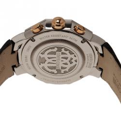 Pre Owned Roberto Cavalli Silver Stainless Steel RV1G003L0051 Men's Wristwatch 42MM
