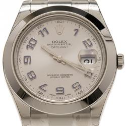 Pre Owned Rolex Silver Stainless Steel Datejust II 116334 Men's Wristwatch 41MM