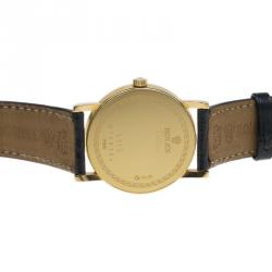 Rolex Grey 18K Yellow Gold Cellini Men's Wristwatch 30MM