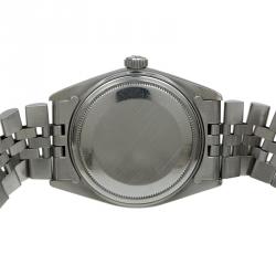 مملوكة مسبقًا Rolex Blue Stainless Steel Datejust Men's Wristwatch 36MM